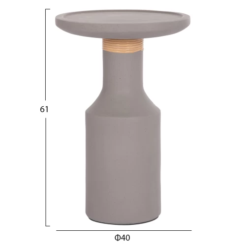 ΒΟΗΘΗΤΙΚΟ ΤΡΑΠΕΖΙ TRED(T) HM18169.03 FIBER CEMENT ΓΚΡΙ-ΦΥΣΙΚΟ RATTAN--Φ40x61Υεκ.