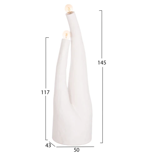 ΔΙΑΚΟΣΜΗΤΙΚΟ ΦΩΤΙΣΤΙΚΟ ΔΑΠΕΔΟΥ TUSKEN HM4702.02 FIBER CEMENT-ΛΕΥΚΟ 50x43x145Υεκ