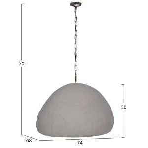ΦΩΤΙΣΤΙΚΟ ΟΡΟΦΗΣ ΚΡΕΜΑΣΤΟ JAYLEN HM4703.03XL FIBER CEMENT ΓΚΡΙ 74x68x50-70Υεκ.