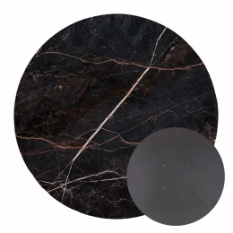 ΕΠΙΦΑΝΕΙΑ ΤΡΑΠΕΖΙΟΥ HPL ΣΤΡΟΓΓΥΛΗ HM5841.34 BLACK MARBLE Φ60εκ.