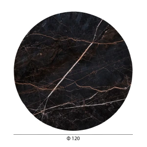 ΕΠΙΦΑΝΕΙΑ ΤΡΑΠΕΖΙΟΥ HPL ΣΤΡΟΓΓΥΛΗ HM6351.34 BLACK MARBLE Φ120εκ.