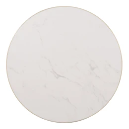 ΕΠΙΦΑΝΕΙΑ ΤΡΑΠΕΖΙΟΥ SINTERED STONE HM6652.12 WHITE MARBLE--ΠΛΑΙΣΙΟ ALU ΧΡΥΣΟ Φ60εκ.