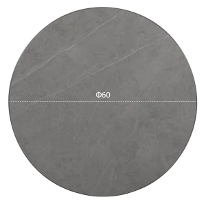 ΕΠΙΦΑΝΕΙΑ ΤΡΑΠΕΖΙΟΥ SINTERED STONE HM6652.05 GREY MARBLE--ΠΛΑΙΣΙΟ ALU ΓΚΡΙ Φ60εκ.