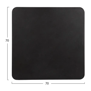 ΕΠΙΦΑΝΕΙΑ ΤΡΑΠΕΖΙΟΥ SINTERED STONE ΤΕΤΡΑΓΩΝΗ HM6654.01 ΜΑΥΡΗ ΜΕ ΠΛΑΙΣΙΟ ALU ΜΑΥΡΟ 70x70εκ.