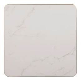 ΕΠΙΦΑΝΕΙΑ ΤΡΑΠΕΖΙΟΥ SINTERED STONE HM6654.12 WHITE MARBLE--ΠΛΑΙΣΙΟ ALU ΧΡΥΣΟ 70x70εκ.