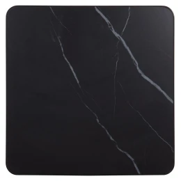 ΕΠΙΦΑΝΕΙΑ ΤΡΑΠΕΖΙΟΥ SINTERED STONE HM6654.03 BLACK MARBLE--ΠΛΑΙΣΙΟ ALU ΜΑΥΡΟ 70x70εκ.