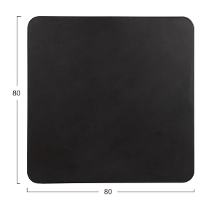 ΕΠΙΦΑΝΕΙΑ ΤΡΑΠΕΖΙΟΥ SINTERED STONE ΤΕΤΡΑΓΩΝΗ HM6655.01 ΜΑΥΡΗ ΜΕ ΠΛΑΙΣΙΟ ALU ΜΑΥΡΟ 80x80εκ.