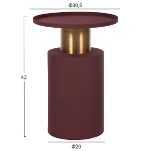 ΒΟΗΘΗΤΙΚΟ ΤΡΑΠΕΖΑΚΙ PUNJAB HM4240.06 ΜΕΤΑΛΛΟ ΣΕ ΚΕΡΑΜΙΔΙ-ΧΡΥΣΟΧΑΛΚΙΝΟ Φ30,5x42Υεκ.