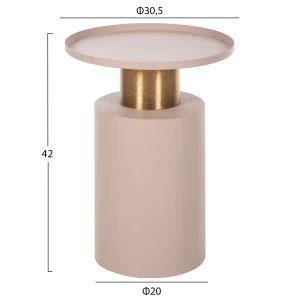 ΒΟΗΘΗΤΙΚΟ ΤΡΑΠΕΖΑΚΙ PUNJAB HM4240.03 ΜΕΤΑΛΛΟ ΣΕ ΕΚΡΟΥ-ΧΡΥΣΟΧΑΛΚΙΝΟ Φ30,5x42Υεκ.