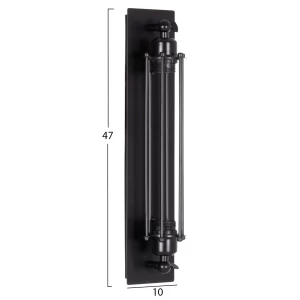 ΑΠΛΙΚΑ ΤΟΙΧΟΥ 2ΦΩΤΗ BEACON HM4463 ΜΕΤΑΛΛΟ ΣΕ ΜΑΥΡΟ 10x10x47Υεκ.