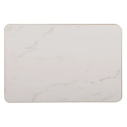 ΕΠΙΦΑΝΕΙΑ ΤΡΑΠΕΖΙΟΥ SINTERED STONE HM6656.12 WHITE MARBLE-ΠΛΑΙΣΙΟ ALU ΧΡΥΣΟ 120x80εκ.