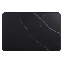 ΕΠΙΦΑΝΕΙΑ ΤΡΑΠΕΖΙΟΥ SINTERED STONE HM6656.03 BLACK MARBLE-ΠΛΑΙΣΙΟ ALU ΜΑΥΡΟ 120x80εκ.