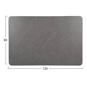 ΕΠΙΦΑΝΕΙΑ ΤΡΑΠΕΖΙΟΥ SINTERED STONE HM6656.05 GREY MARBLE--ΠΛΑΙΣΙΟ ALU ΓΚΡΙ 120x80εκ.