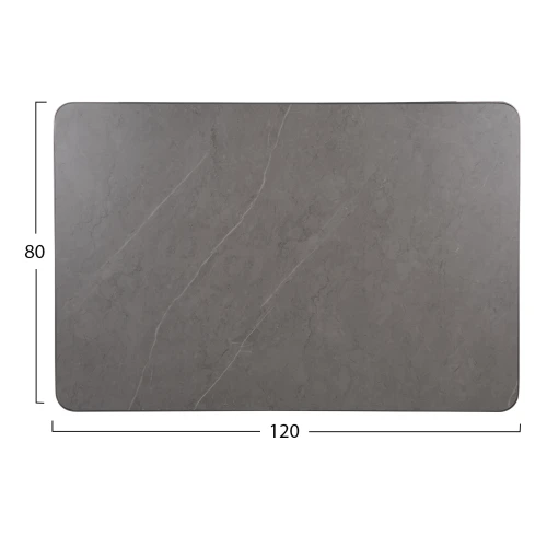 ΕΠΙΦΑΝΕΙΑ ΤΡΑΠΕΖΙΟΥ SINTERED STONE HM6656.05 GREY MARBLE--ΠΛΑΙΣΙΟ ALU ΓΚΡΙ 120x80εκ.