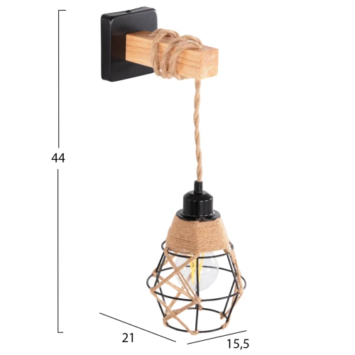 ΑΠΛΙΚΑ ΤΟΙΧΟΥ KINAN HM4466 ΜΕΤΑΛΛΟ-ΣΧΟΙΝΙ 15,5x21x44Υεκ.