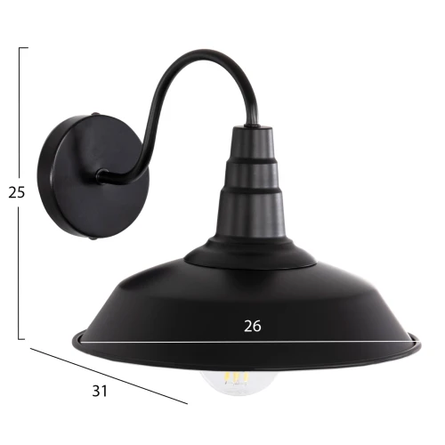 ΑΠΛΙΚΑ ΤΟΙΧΟΥ DONO HM4478 ΜΕΤΑΛΛΟ ΣΕ ΜΑΥΡΟ 26x31x25Υεκ.