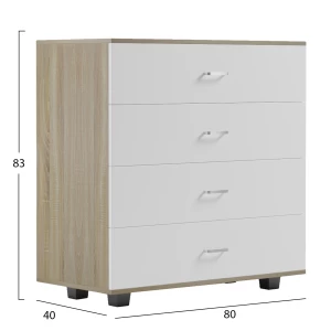 ΣΥΡΤΑΡΙΕΡΑ ΜΕΛΑΜΙΝΗΣ THORG ME 4 ΣΥΡΤΑΡΙΑ SONAMA-ΛΕΥΚΟ HM8996.04 80x40x83Yεκ.