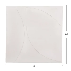 ΠΙΝΑΚΑΣ ΤΕΤΡΑΓΩΝΟΣ ΣΕΙΡΑ SANTORINI HM4508 MDF ΣΕ ΥΠΟΛΕΥΚΟ ΧΡΩΜΑ 80x4(πάχος)x80Υεκ.