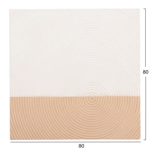 ΠΙΝΑΚΑΣ ΤΕΤΡΑΓΩΝΟΣ ΣΕΙΡΑ SANTORINI HM4519 MDF ΣΕ ΥΠΟΛΕΥΚΟ-ΚΑΦΕ ΧΡΩΜΑ 80x4(πάχος)x80Υεκ.