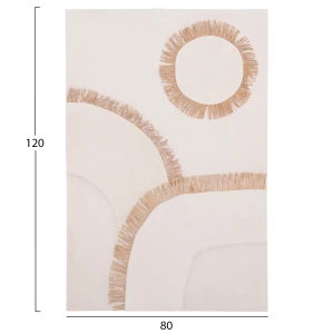 ΠΙΝΑΚΑΣ ΟΡΘΟΓΩΝΙΟΣ ΣΕΙΡΑ SANTORINI HM4531 MDF ΥΠΟΛΕΥΚΟ-ΔΙΑΚΟΣΜΗΣΗ ΜΠΕΖ 80x4,5(πάχος)x120Υεκ.