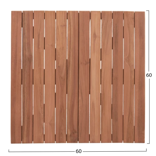 ΕΠΙΦΑΝΕΙΑ ΤΡΑΠΕΖΙΟΥ ΤΕΤΡΑΓΩΝΗ HM18135 ΞΥΛΟ TEAK--ΦΥΣΙΚΟ 60x60x4(πάχος)εκ.