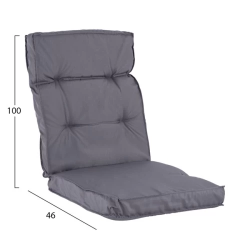 ΜΑΞΙΛΑΡΙ ΥΦΑΣΜΑΤΙΝΟ ΜΕ ΠΛΑΤΗ ΓΚΡΙ 96x46x7 εκ. HM5745.10