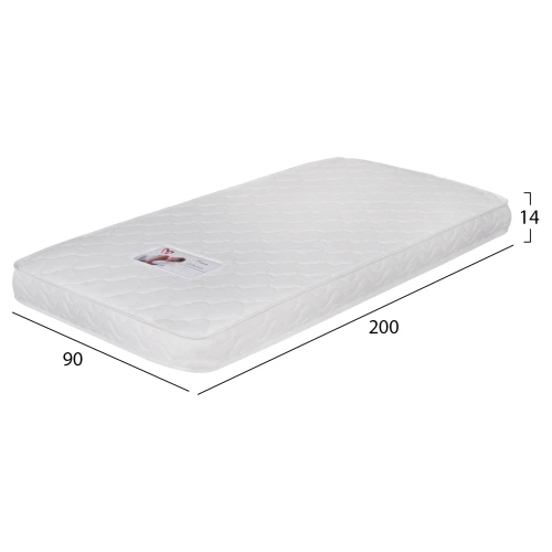 ΣΤΡΩΜΑ ΑΦΡΟΥ ΧΩΡΙΣ ΕΛΑΤΗΡΙΑ JORDY 90X200x15Y-- HM374.10  (ROLL PACKING) ΛΕΥΚΟ