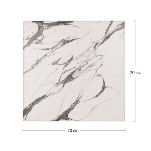 ΕΠΙΦΑΝΕΙΑ ΤΡΑΠΕΖΙΟΥ WERZALIT 70Χ70Χ3.5εκ. MARBLE WHITE-GREY 5657 HM5230.11