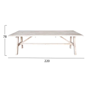 ΤΡΑΠΕΖΙ GROOVE HM9390.01 ΑΠΟ ΞΥΛΟ ΜΑΣΙΦ ΤΕΑΚ 220X100X90Υεκ.