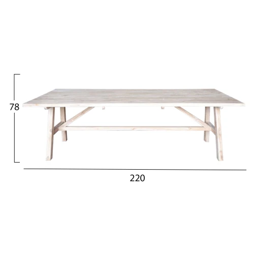 ΤΡΑΠΕΖΙ GROOVE HM9390.01 ΑΠΟ ΞΥΛΟ ΜΑΣΙΦ ΤΕΑΚ 220X100X90Υεκ.