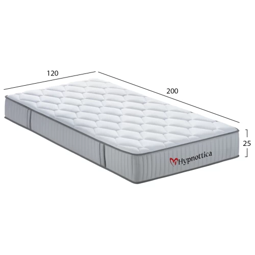 ΣΤΡΩΜΑ ΗΜΙΔΙΠΛΟ HYPNOTTICA HM748.02 POCKET SPRINGS--ΛΕΥΚΟ 120x200x25Υεκ.