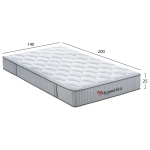 ΣΤΡΩΜΑ ΔΙΠΛΟ HYPNOTTICA HM748.04 POCKET SPRINGS--ΛΕΥΚΟ 140x200x25Υεκ.