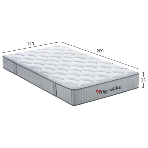 ΣΤΡΩΜΑ ΔΙΠΛΟ HYPNOTTICA HM748.04 POCKET SPRINGS--ΛΕΥΚΟ 140x200x25Υεκ.