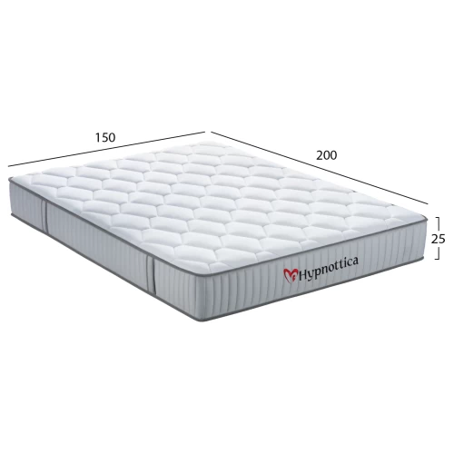 ΣΤΡΩΜΑ ΔΙΠΛΟ HYPNOTTICA HM748.05 POCKET SPRINGS--ΛΕΥΚΟ 150x200x25Υεκ.