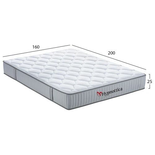 ΣΤΡΩΜΑ ΔΙΠΛΟ HYPNOTTICA HM748.06 POCKET SPRINGS--ΛΕΥΚΟ 160x200x25Υεκ.
