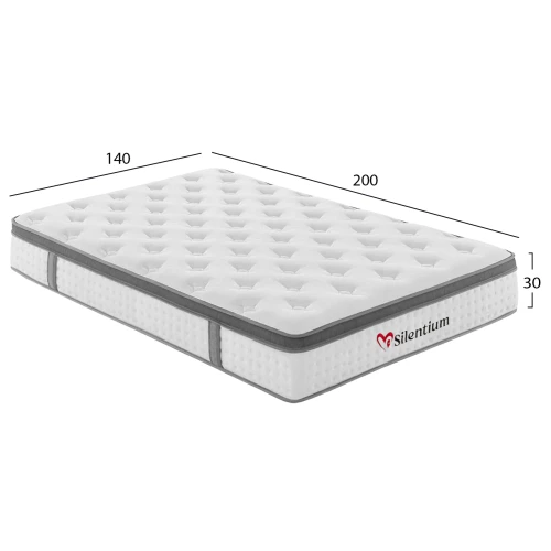 ΣΤΡΩΜΑ ΔΙΠΛΟ SILENTIUM HM749.04 POCKET SPRINGS--ΛΕΥΚΟ 140x200x30Υεκ.