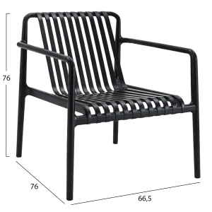 ΠΟΛΥΘΡΟΝΑ LOUNGE ΕΞΩΤ.ΧΩΡΟΥ MALEN HM6626.02 ΜΑΥΡΟ ΠΟΛΥΠΡΟΠΥΛΕΝΙΟ 67x75x75Υεκ
