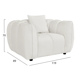 ΠΟΛΥΘΡΟΝΑ LYKKE HM3325.02 ΕΚΡΟΥ ΥΦΑΣΜΑ 119x89x70Υεκ