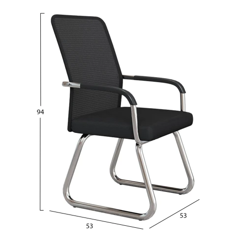 ΚΑΡΕΚΛΑ ΕΠΙΣΚΕΠΤΗ STED HM1232.01 ΜΑΥΡO MESH--ΠΟΔΙΑ/ΜΠΡΑΤΣΑ ΧΡΩΜΙΟΥ 55x59x89Υεκ