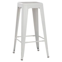 ΣΚΑΜΠΟ BAR MELITA HM8642.21 ΜΕΤΑΛΛΙΚΟ ΣΕ ΛΕΥΚΟ ΜΑΤ 43x43x78Υεκ.