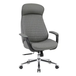 ΚΑΡΕΚΛΑ ΓΡΑΦΕΙΟΥ PREMIUM VELUM HM1233.10 ΓΚΡΙ PU--ΒΑΣΗ ΧΡΩΜΙΟΥ 71x69x116-122Υεκ.