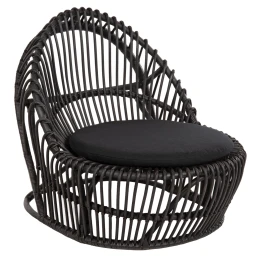 ΠΟΛΥΘΡΟΝΑ ENTROPY HM9840.03 ΜΑΥΡΟ RATTAN ΜΕ ΜΑΞΙΛΑΡΙ-ΜΑΥΡΟ 80x97x85Υεκ.