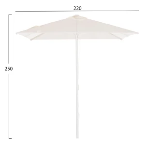 ΟΜΠΡΕΛΑ ΕΠΑΓΓEΛΜΑΤΙΚΗ ALU REGGIE 2.20x2.20x2.50m ΕΚΡΟΥ ΠΑΝΙ 8ΑΚΤΙΝΕΣ HM6013.01