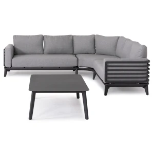 ΣΕΤ ΣΑΛΟΝΙ ΕΞ.ΧΩΡΟΥ 4ΤΜΧ ORION CORNER HM6191.01 ΣΚΟΥΡΟ ΓΚΡΙ ΑΛΟΥΜΙΝΙΟ & OLEFIN
