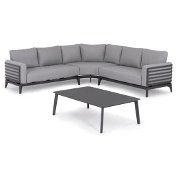 ΣΕΤ ΣΑΛΟΝΙ ΕΞ.ΧΩΡΟΥ 4ΤΜΧ ORION CORNER HM6191.01 ΣΚΟΥΡΟ ΓΚΡΙ ΑΛΟΥΜΙΝΙΟ &amp; OLEFIN