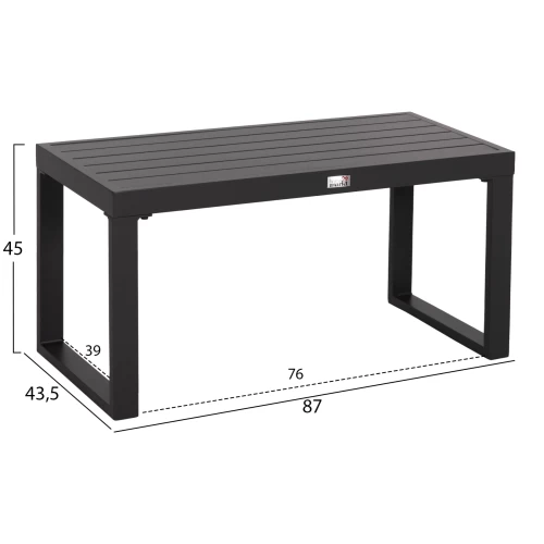 ΤΡΑΠΕΖΑΚΙ ΞΑΠΛΩΣΤΡΑΣ SENTRY HM6275.03 ΑΛΟΥΜΙΝΙΟ ΣΕ ΣΚΟΥΡΟ ΓΚΡΙ 87x43,5x45Υεκ.