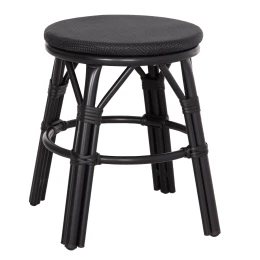 ΣΚΑΜΠΟ ΑΛΟΥΜΙΝΙΟΥ CHINO HM6285.02 BAMBOO LOOK &amp; TEXTILENE ΣΕ ΜΑΥΡΟ Φ36x46Υεκ.