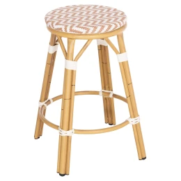 ΣΚΑΜΠΟ ΑΛΟΥΜΙΝΙΟΥ ΜΕΣ.ΥΨΟΥΣ CHINO HM6286.04 BAMBOO LOOK ΦΥΣΙΚΟ &amp; TEXTILENE 43x43x65Υεκ