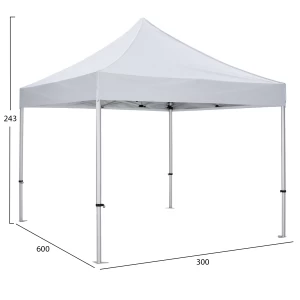 GAZEBO ΕΠΑΓΓΕΛΜΑΤΙΚΟ ΒΑΡΕΩΣ ΤΥΠΟΥ MATTHEW-AL HM6313 ΠΤΥΣΣΟΜΕΝΟ ΑΛΟΥΜΙΝΙΟΥ 3x3x3,4Y