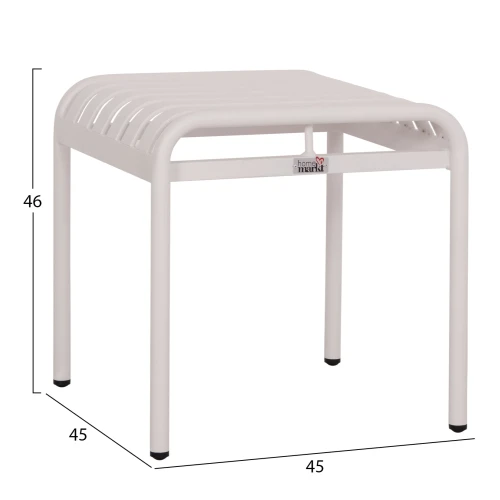 ΣΚΑΜΠΟ ΑΛΟΥΜΙΝΙΟΥ RACHEL HM6340.02 ΛΕΥΚΟ 45x45x46Υεκ.